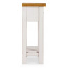 Console 2 Tiroirs Bois Blanc 80x30x75cm