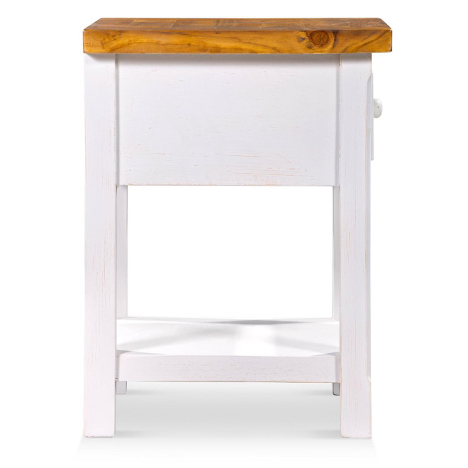 Table De Chevet Bois Blanc 50x45x60cm