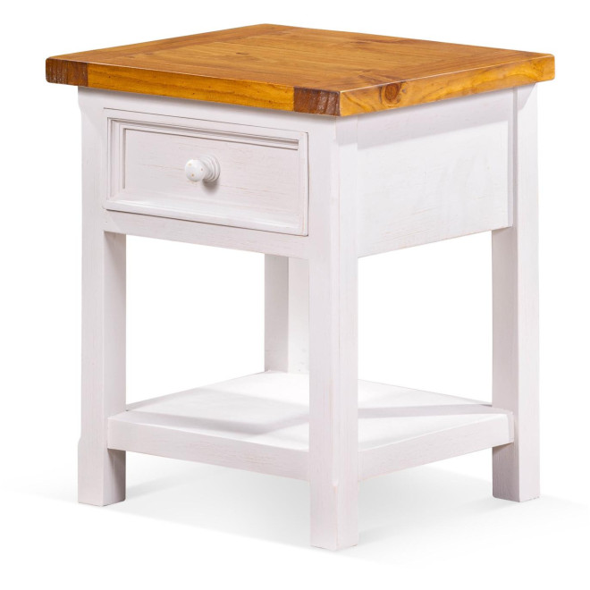 Table De Chevet Bois Blanc 50x45x60cm