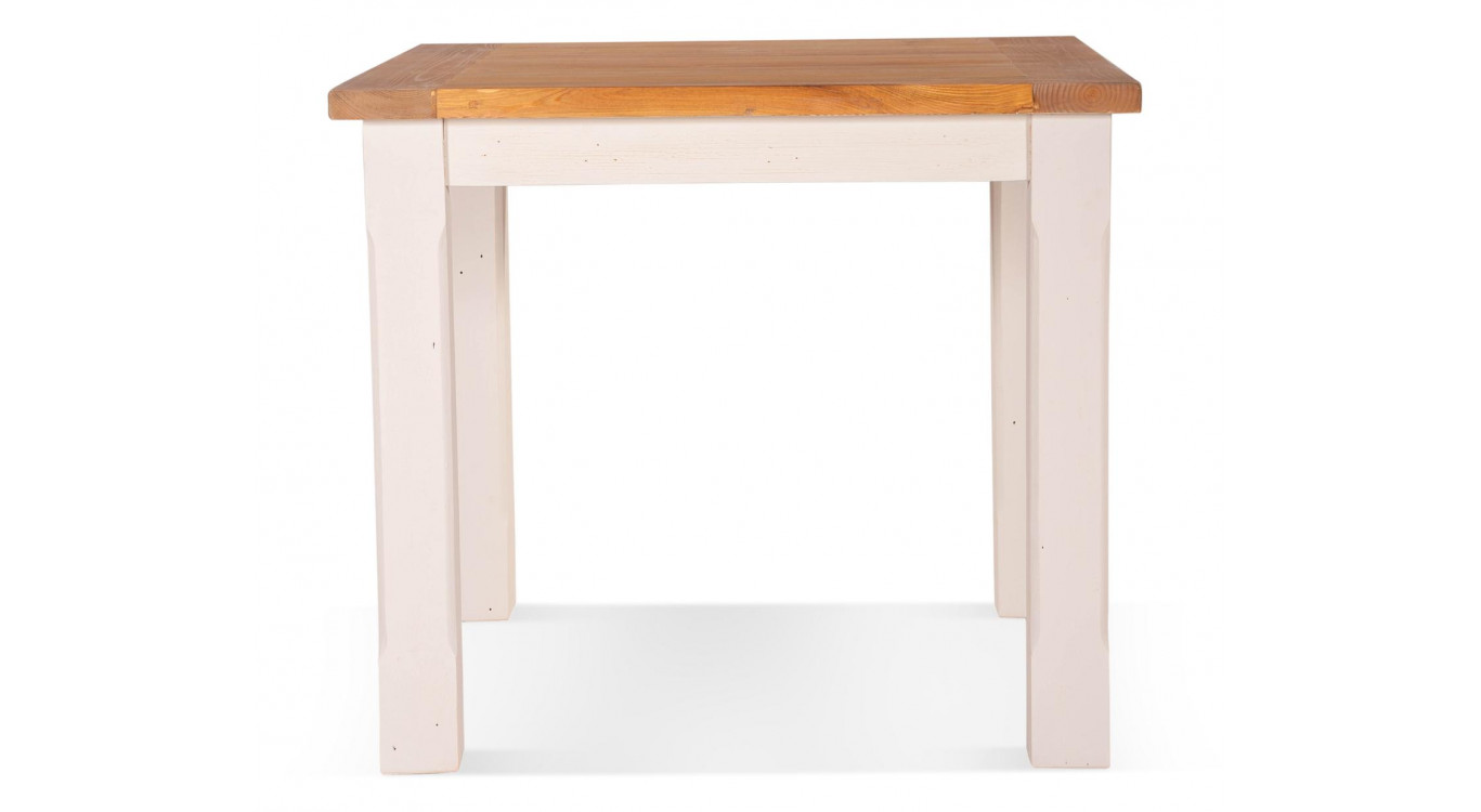 Table à manger Bois Blanc 90x90x77.5cm