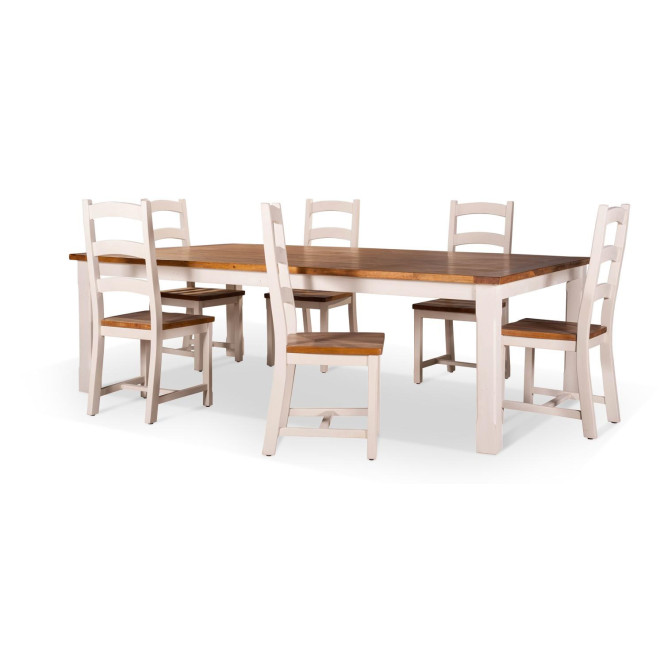 Esstisch Holz Weiß 250x150x77.5cm