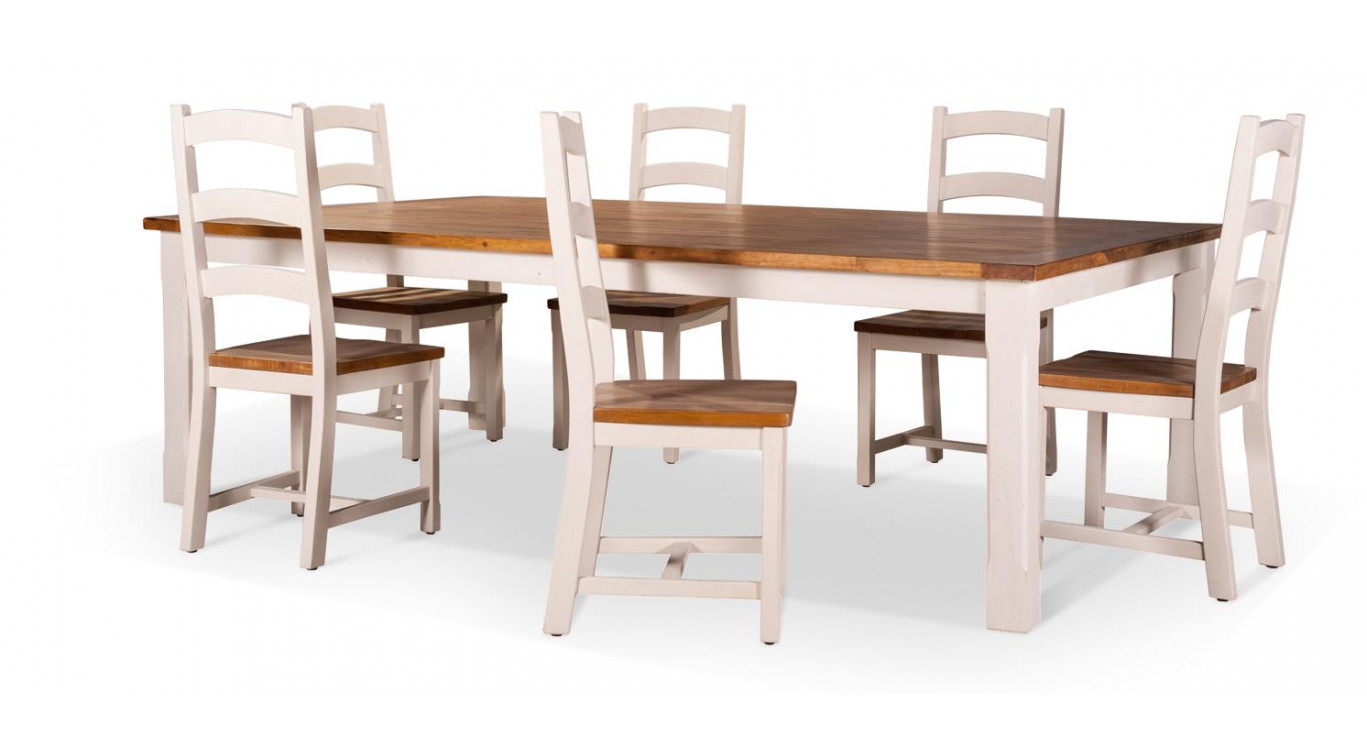 Esstisch Holz Weiß 250x150x77.5cm