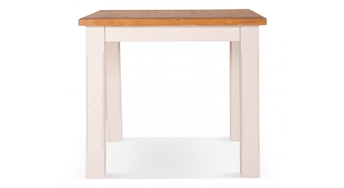 Table à manger Bois Blanc 90x90x77.5cm