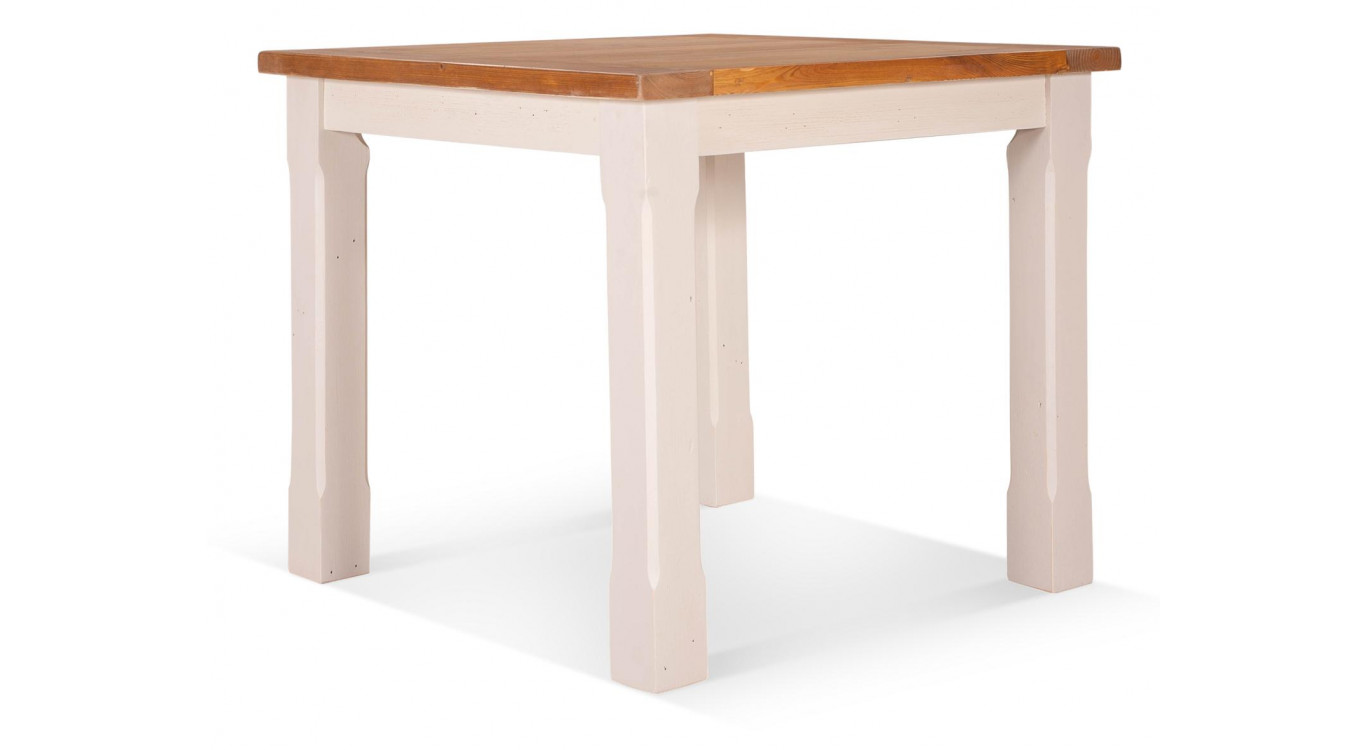 Table à manger Bois Blanc 90x90x77.5cm