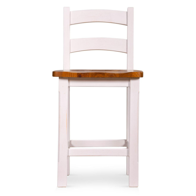 Lot de 2 Chaises Hautes Bois Blanc 47.4x48.3x95cm