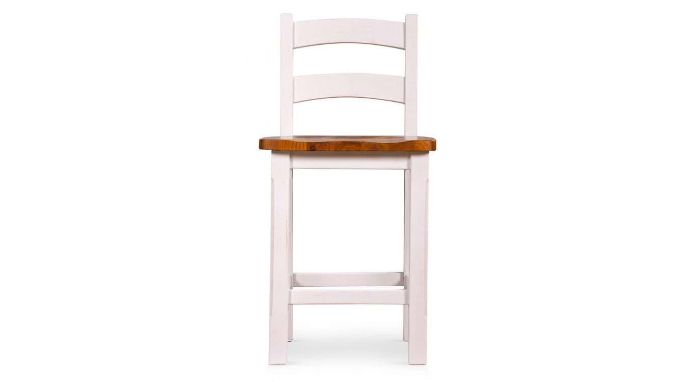 Lot de 2 Chaises Hautes Bois Blanc 47.4x48.3x95cm