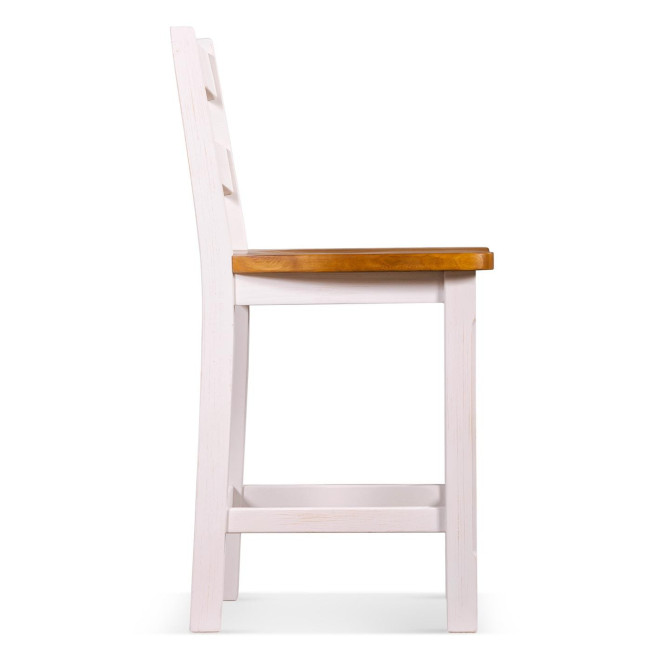 Lot de 2 Chaises Hautes Bois Blanc 47.4x48.3x95cm