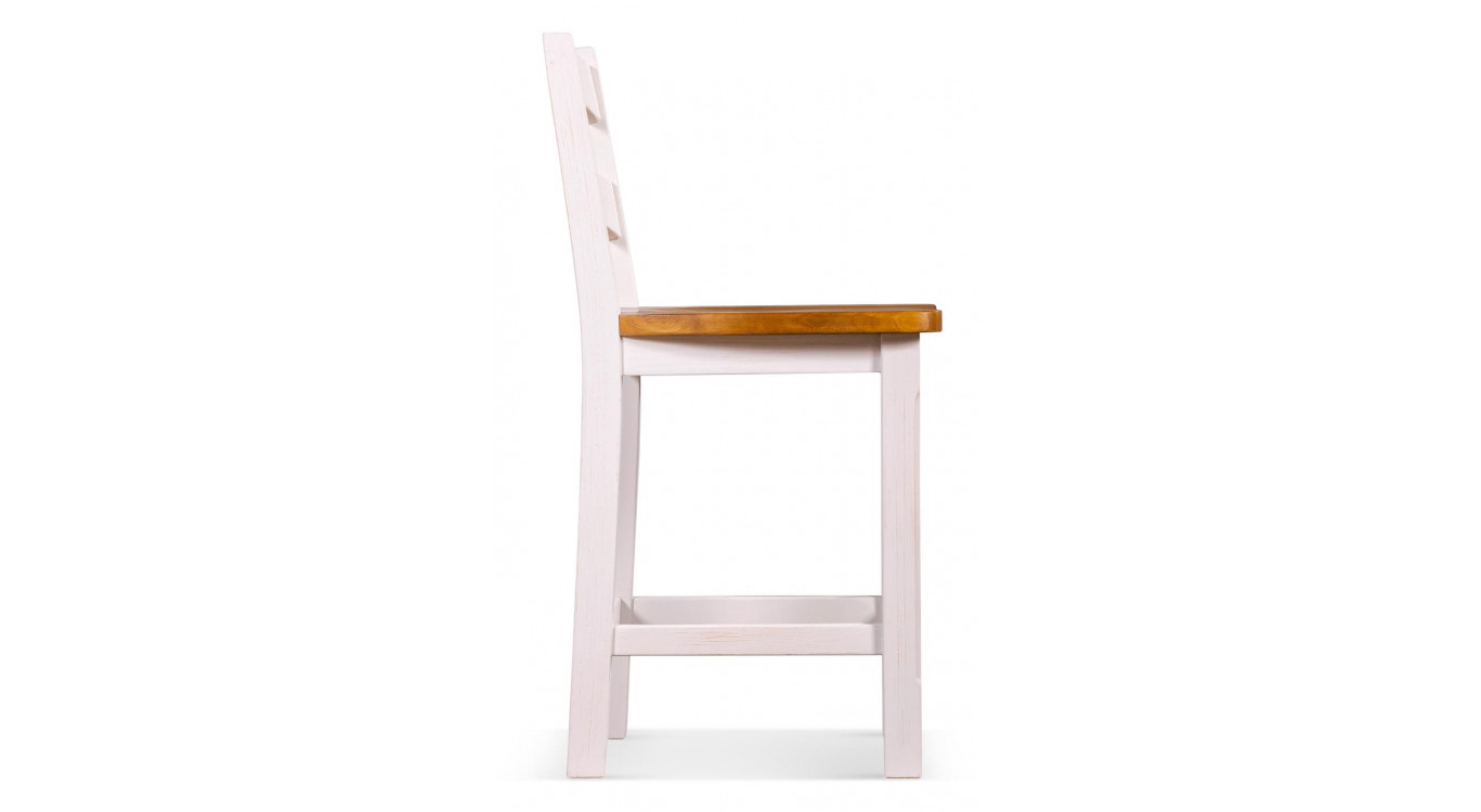 Lot de 2 Chaises Hautes Bois Blanc 47.4x48.3x95cm