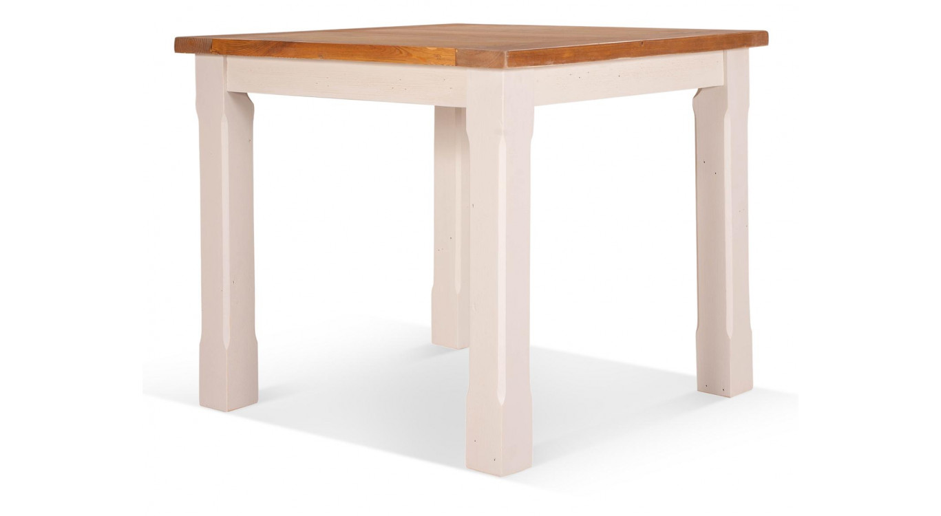 Table à manger Bois Blanc 90x90x77.5cm