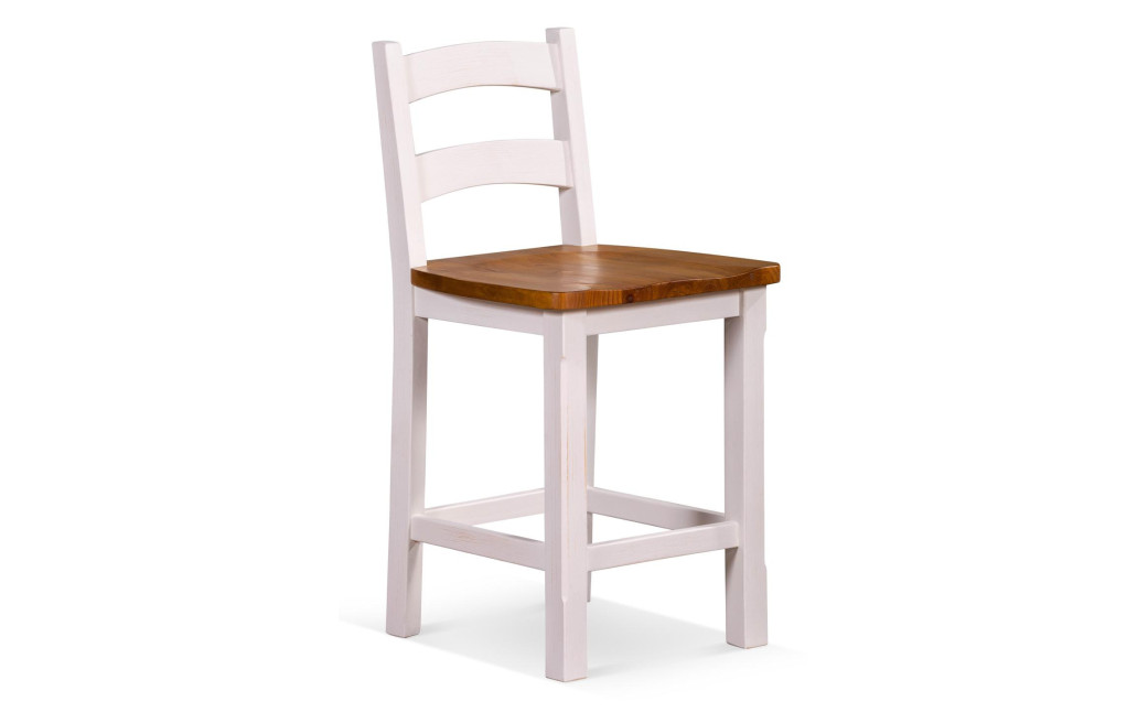 Lot de 2 Chaises Hautes Bois Blanc 47.4x48.3x95cm