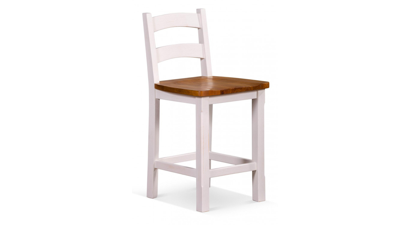 Lot de 2 Chaises Hautes Bois Blanc 47.4x48.3x95cm