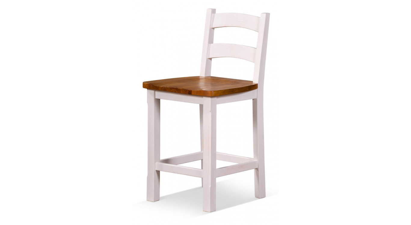 Lot de 2 Chaises Hautes Bois Blanc 47.4x48.3x95cm