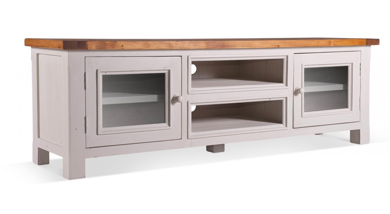 Meuble TV Bois Blanc 170x45x55cm