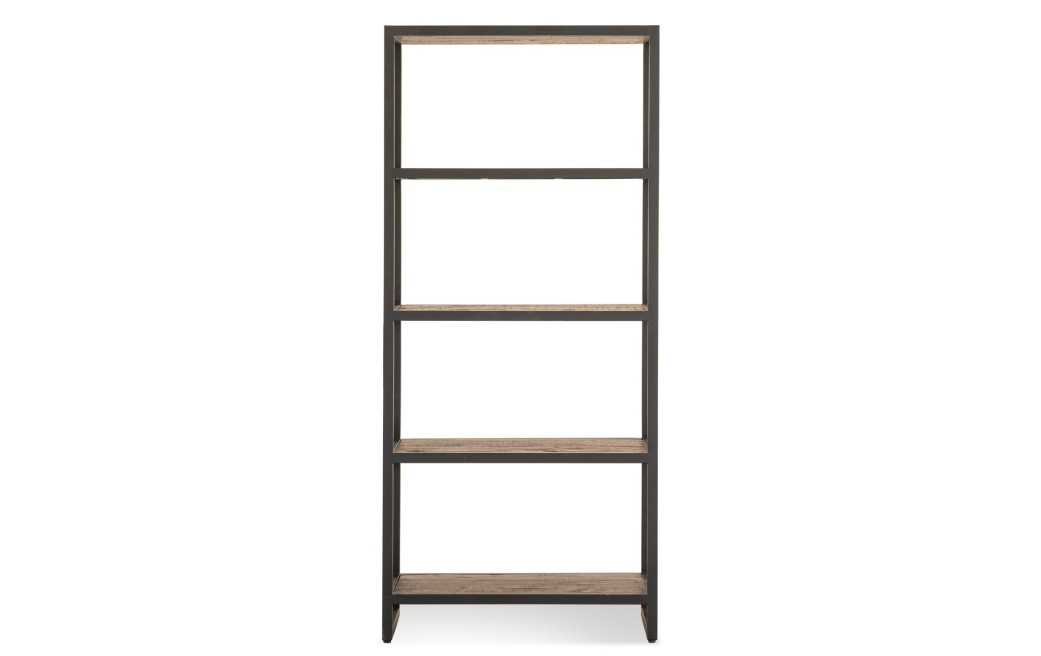 Bücherregal Holz Metall Braun 80x38x180cm