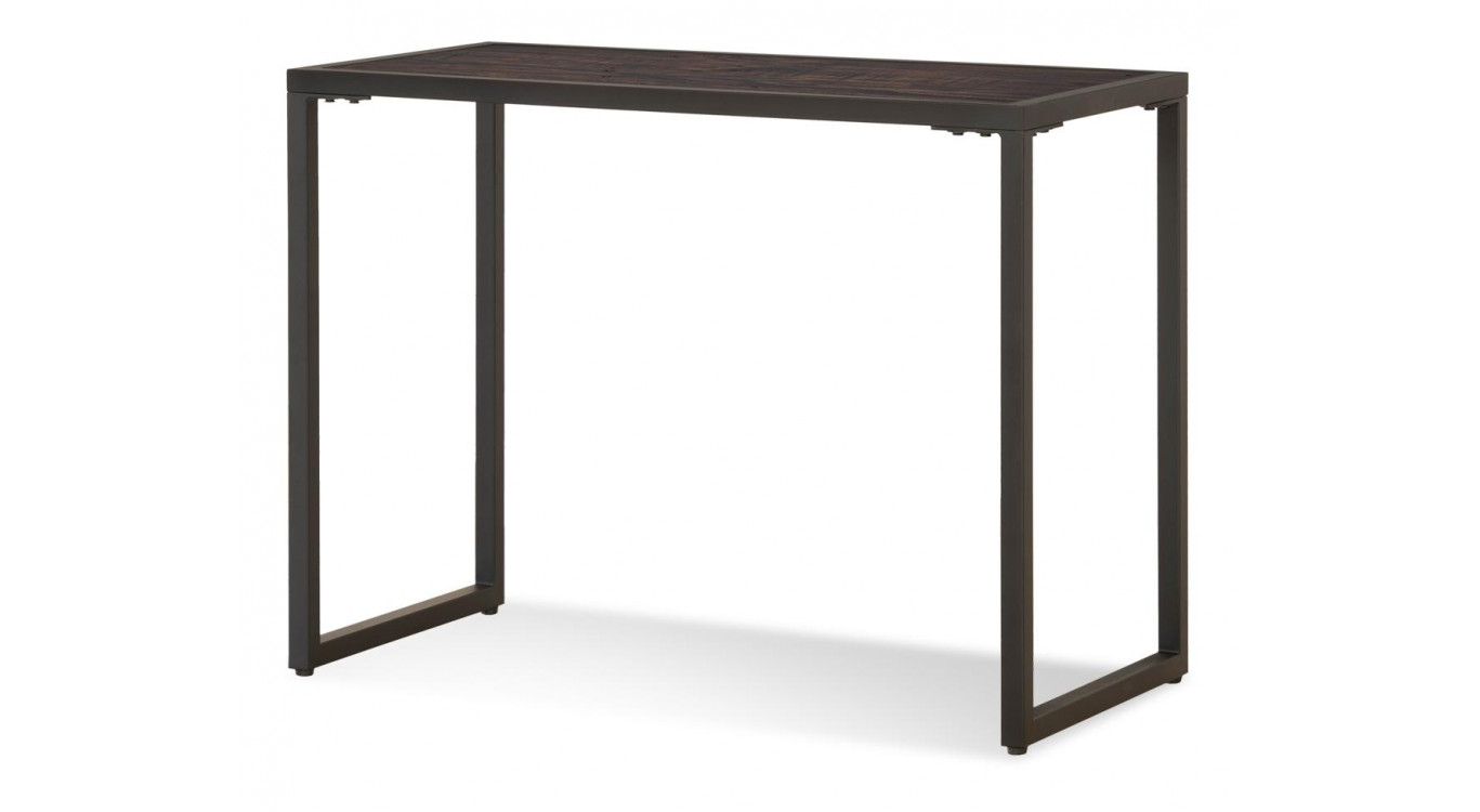 Bureau Bois Métal Marron 100x50x76cm