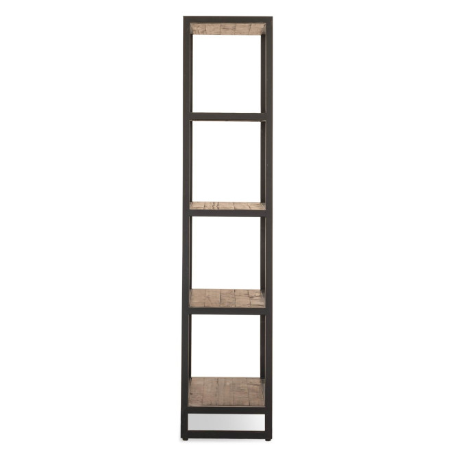 Bibliothèque Bois Métal Marron 80x38x180cm