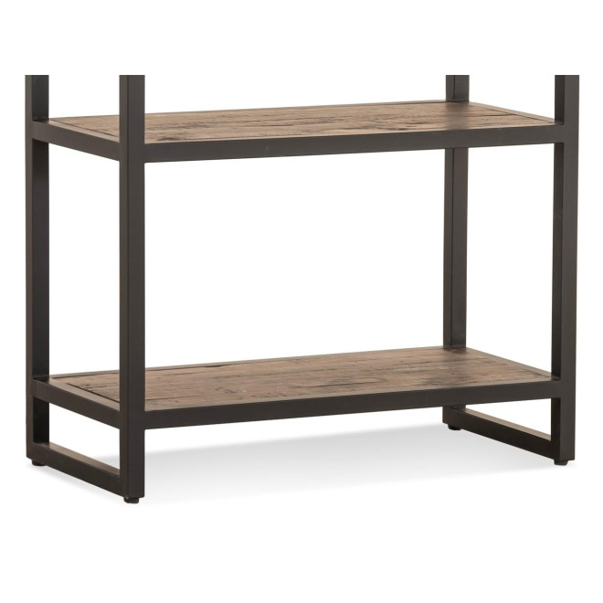 Bibliothèque Bois Métal Marron 80x38x180cm