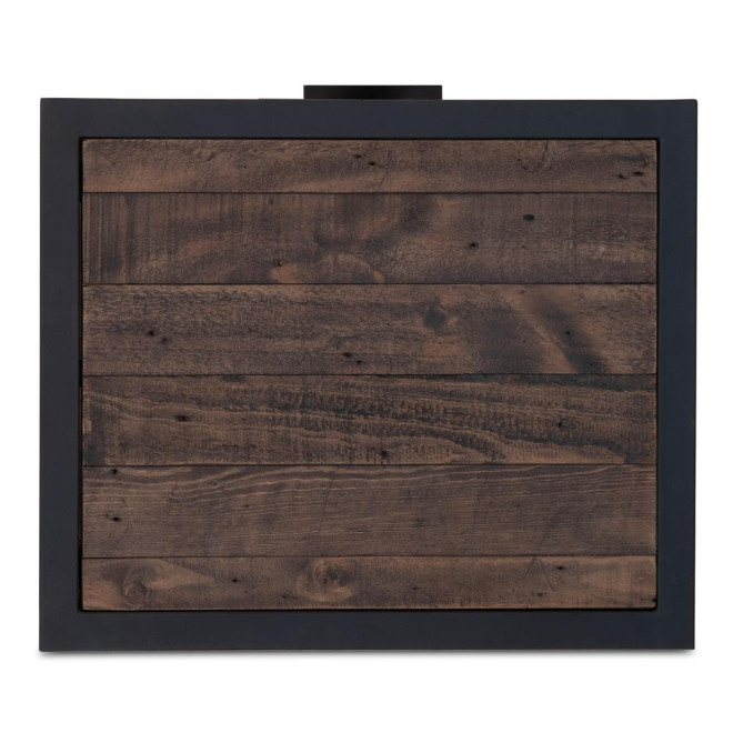 Table De Chevet 1 Tiroir Bois Métal Marron 50x42x69.5cm