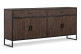 Buffet 2 Tiroirs Bois Métal Marron 200x42x90cm