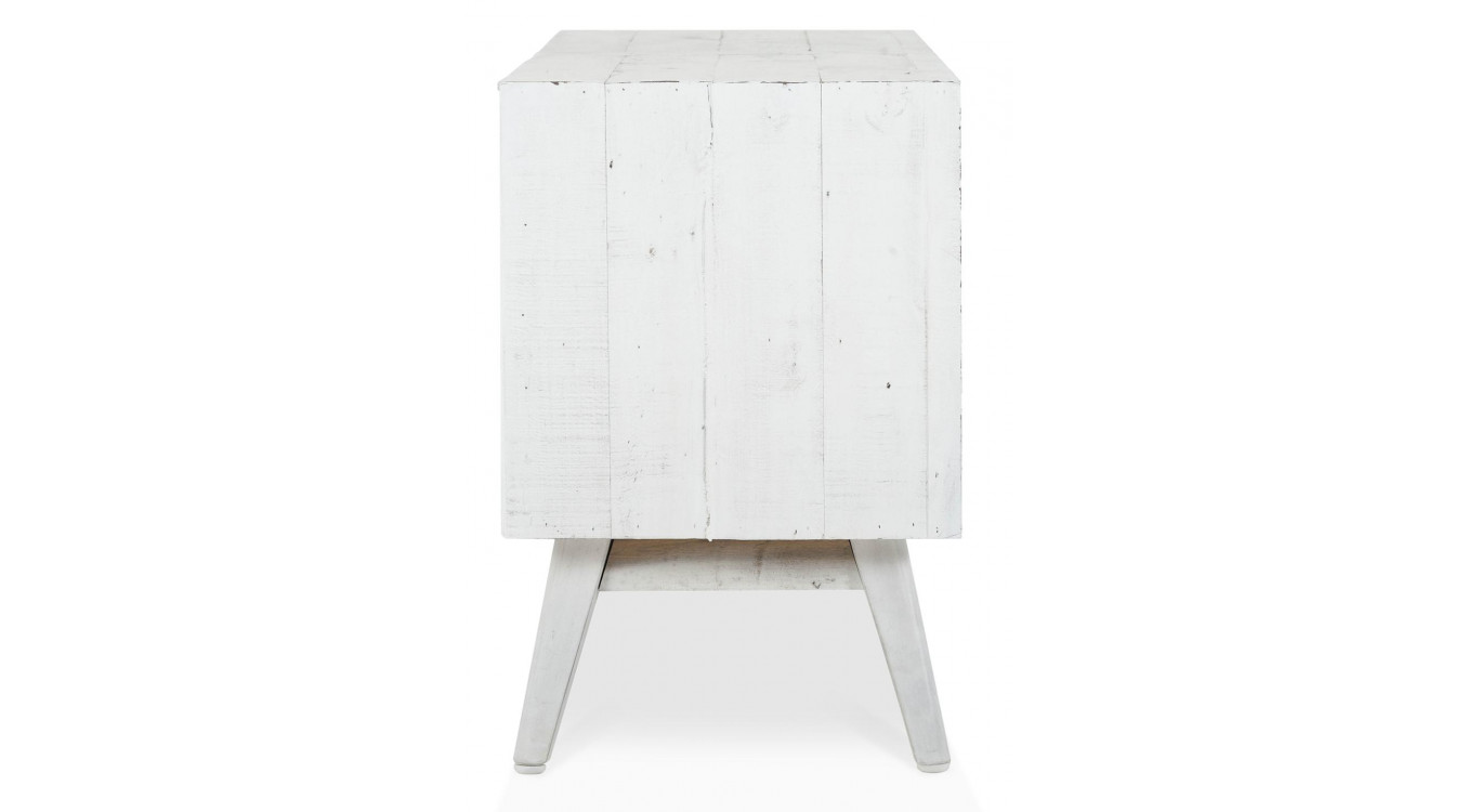 Meuble TV Bois Blanc 160x40x60cm