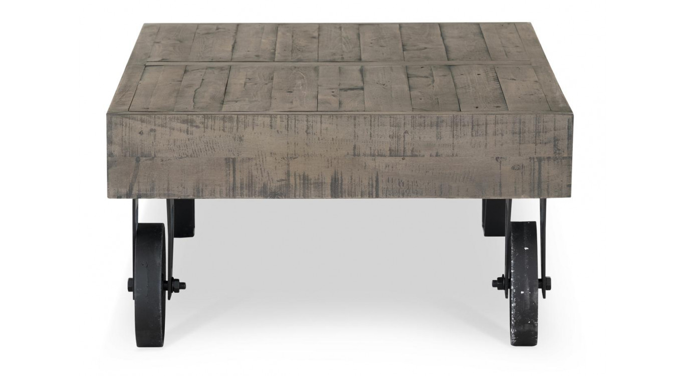 Meuble Bas Bois Roulettes 130x75x40cm