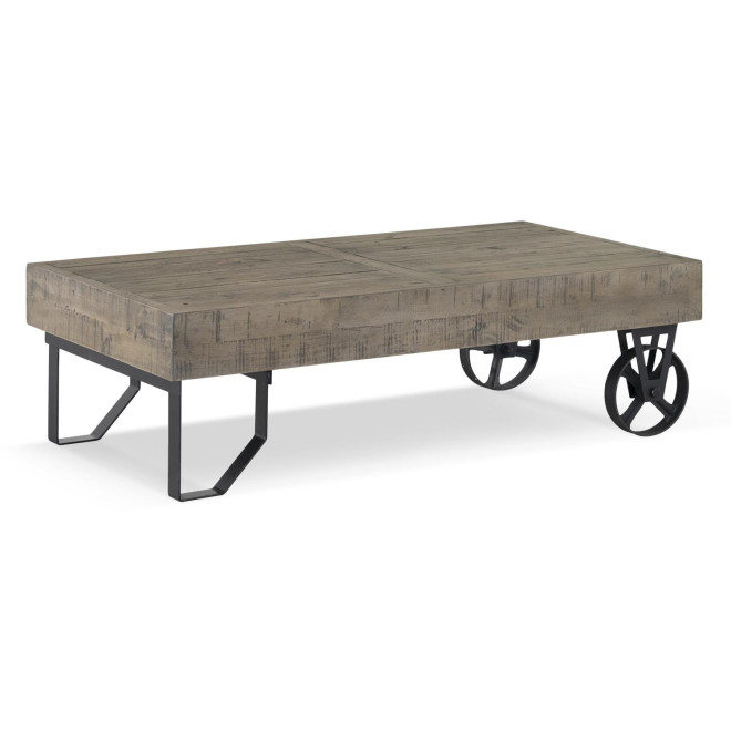 Meuble Bas Bois Roulettes 130x75x40cm