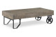 Tavolino in legno con rotelle 130x75x40cm