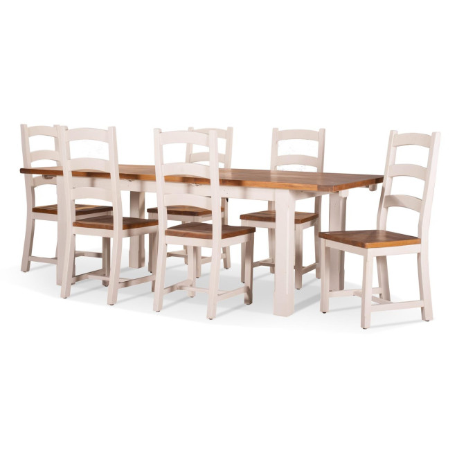 Esstisch Holz Weiß 230x100x78cm