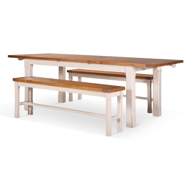 Esstisch Holz Weiß 230x100x78cm