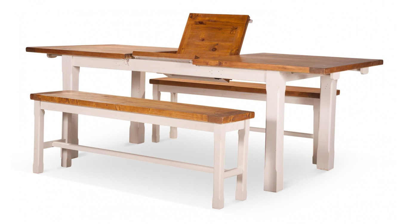 Esstisch Holz Weiß 230x100x78cm