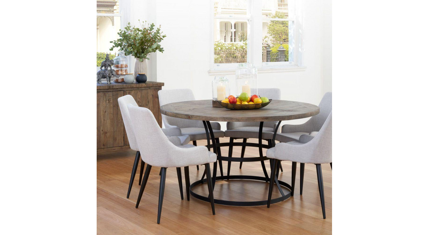 Table Ronde Bois Marron 140x140x75cm