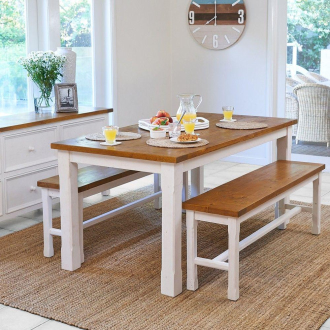 Table Haute Bois Blanc 180x90x81cm