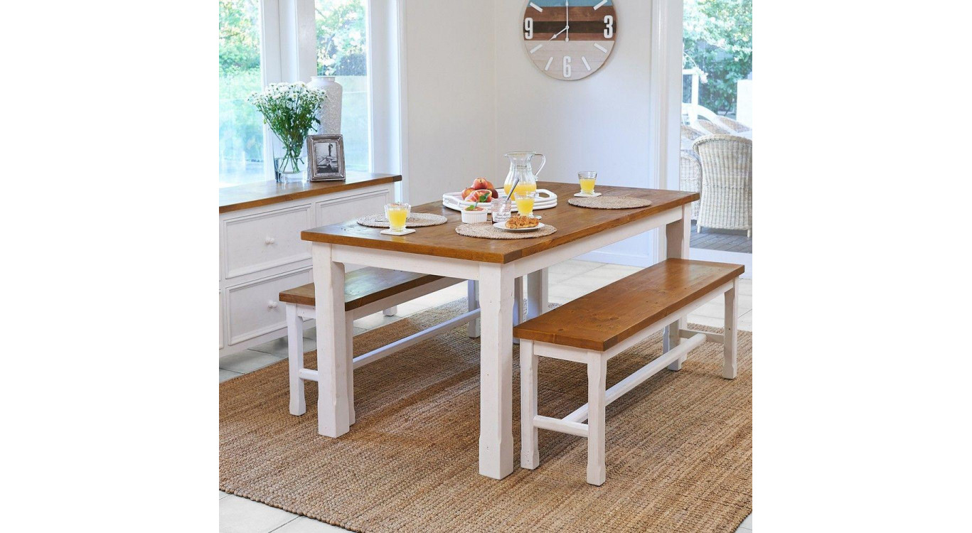 Table Haute Bois Blanc 180x90x81cm
