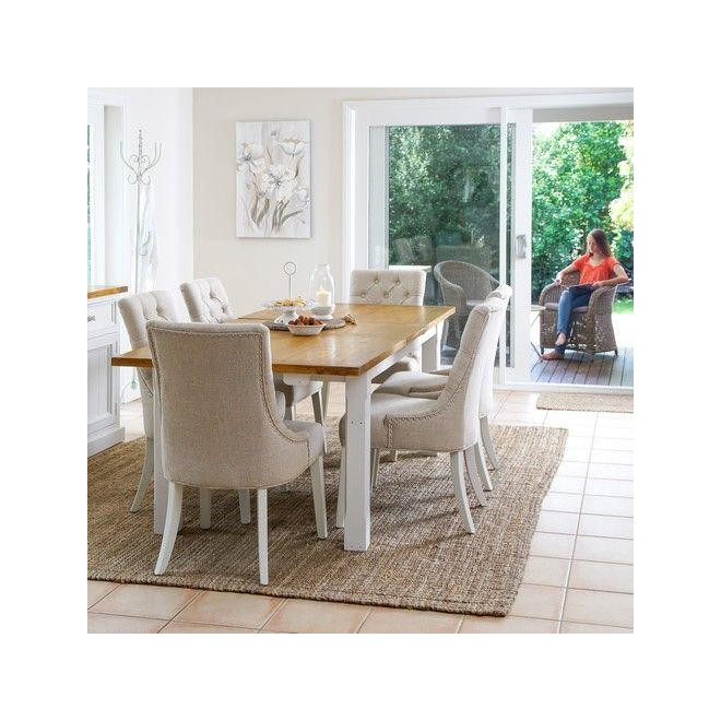 Esstisch Holz Weiß 230x100x78cm