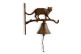 Cloche Chat Fonte Marron 22x9.5x20.5cm