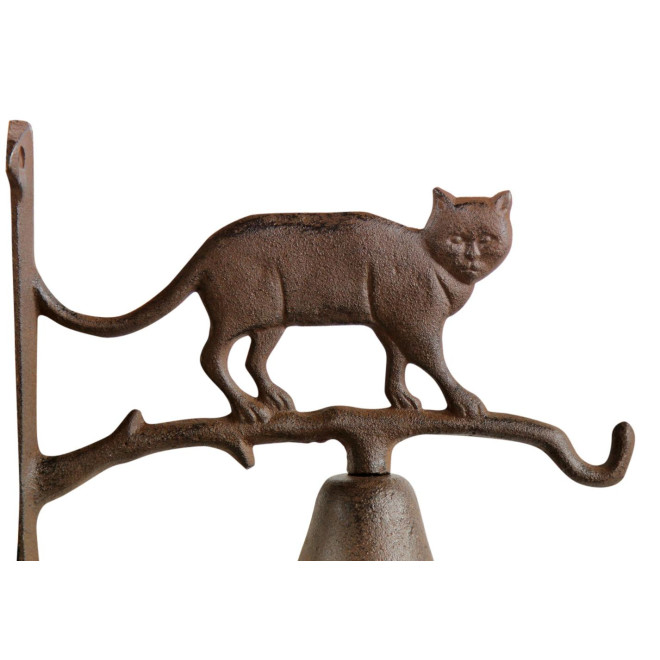 Cloche Chat Fonte Marron 22x9.5x20.5cm