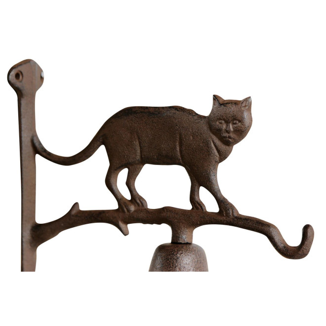 Cloche Chat Fonte Marron 22x9.5x20.5cm