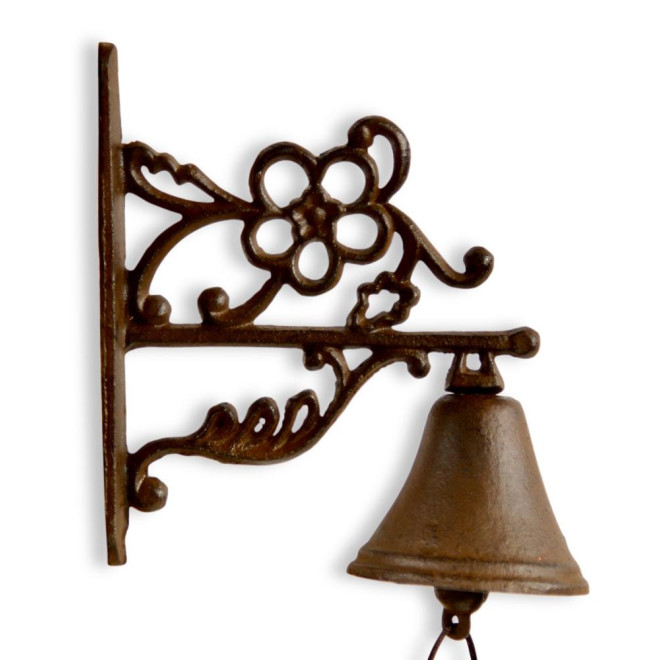 Cloche Fonte Marron 18x9x22cm