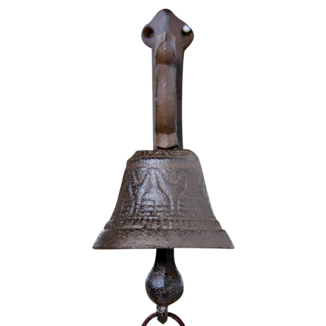 Glocke Gusseisen Braun 15x7.5x18cm