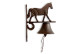 Campana per cavalli in ghisa marrone 19x11x25cm