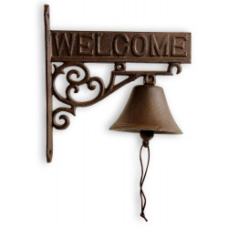 Glocke Welcome Gusseisen Braun 21.5x11x23cm