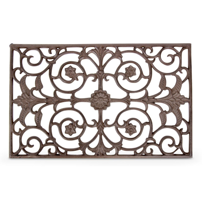 Tapis Paillasson Rectangulaire Fonte Marron 62.5x2x39cm