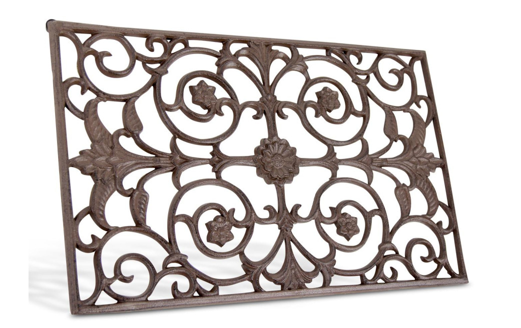Tapis Paillasson Rectangulaire Fonte Marron 62.5x2x39cm