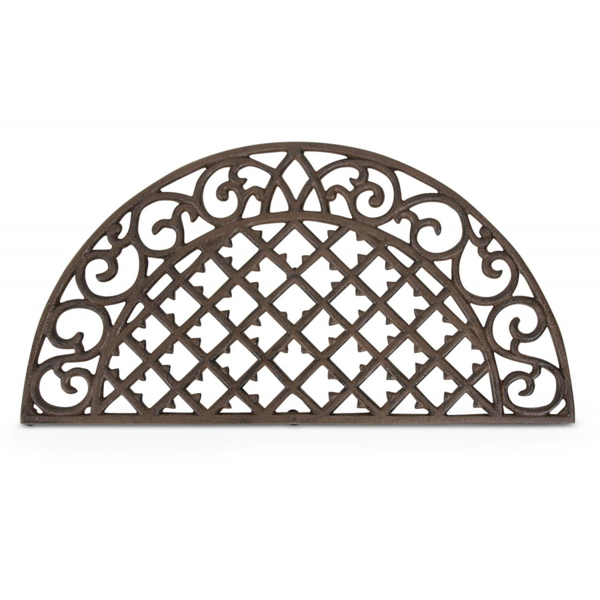 Tapis Paillasson Demi Lune Fonte Marron 67x2x34cm