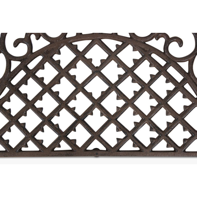 Tapis Paillasson Demi Lune Fonte Marron 67x2x34cm