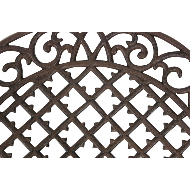 Tapis Paillasson Demi Lune Fonte Marron 67x2x34cm
