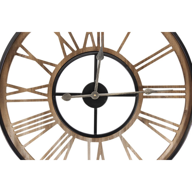 Große alte Uhr Schmiedeeisen Braun 60x3x60cm