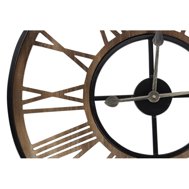 Große alte Uhr Schmiedeeisen Braun 60x3x60cm