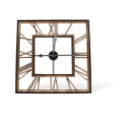 Large Antique Clock Square Brown Wrought Iron 80x4x80cm