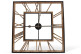 Große antike Uhr Quadrat Eisen Schmiede Braun 80x4x80cm
